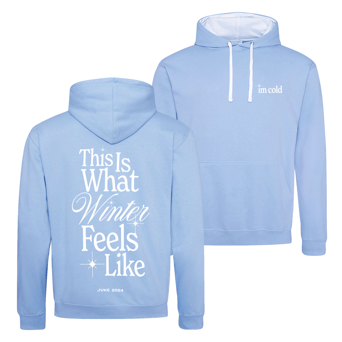 [GRAVER]★ELBOW SKY BLUE HEART SMILE HOODIE Smiley Hoodie Light Blue - Alpha Apparel Company