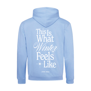 I'm Cold Sky Blue/White Contrast Pullover