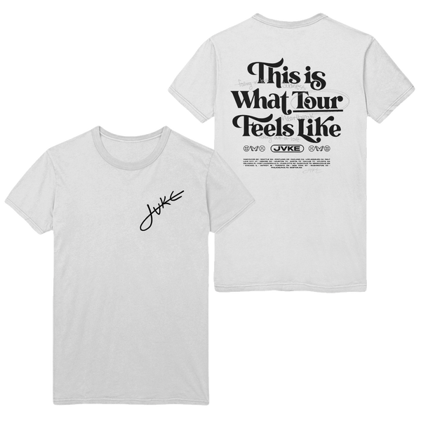 WHAT TOUR FEELS LIKE - WHITE T-SHIRT – JVKE